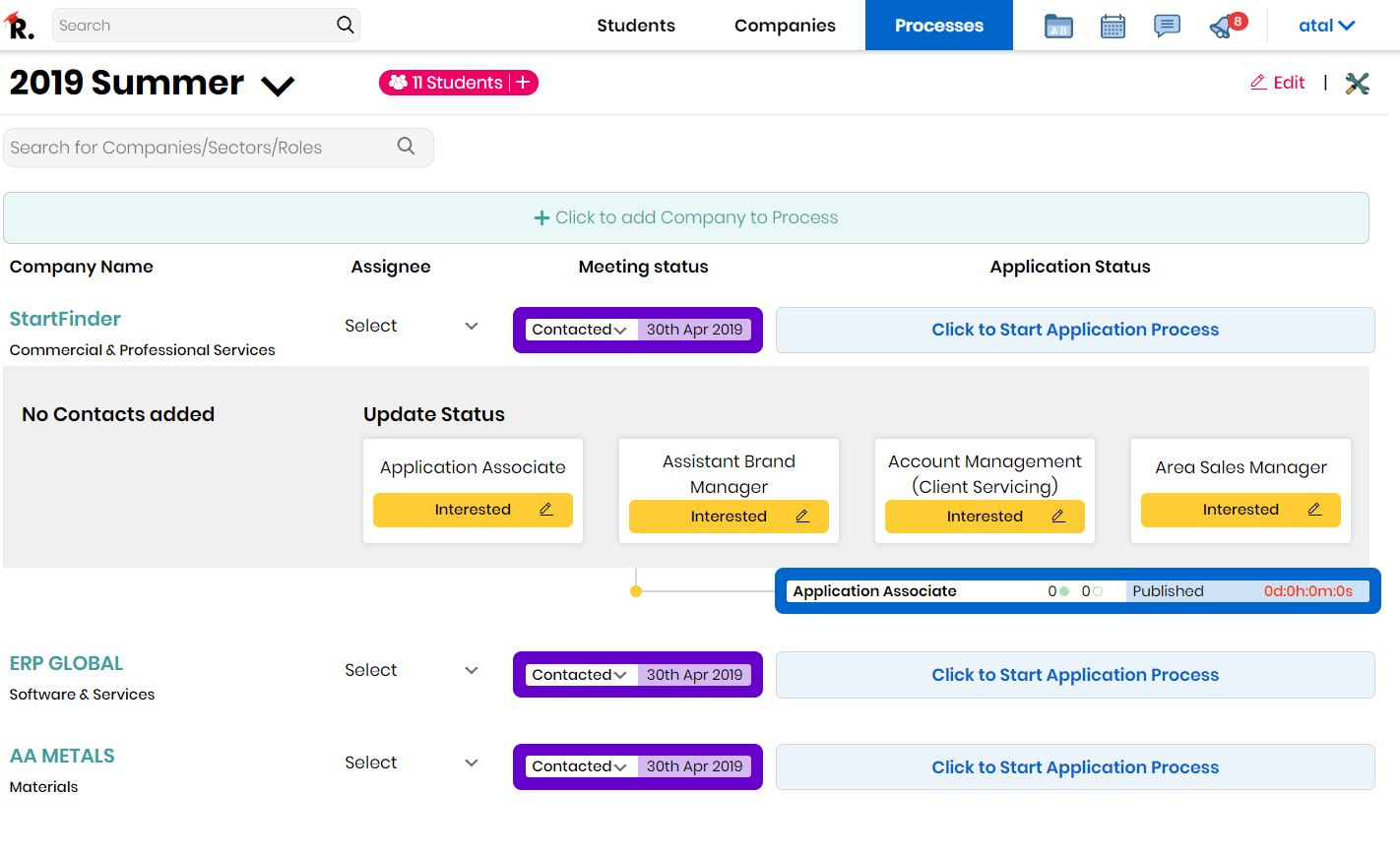 performance tracking analysis, university, placements, campus,  campus placements,campus placements solution, campus placements management software
